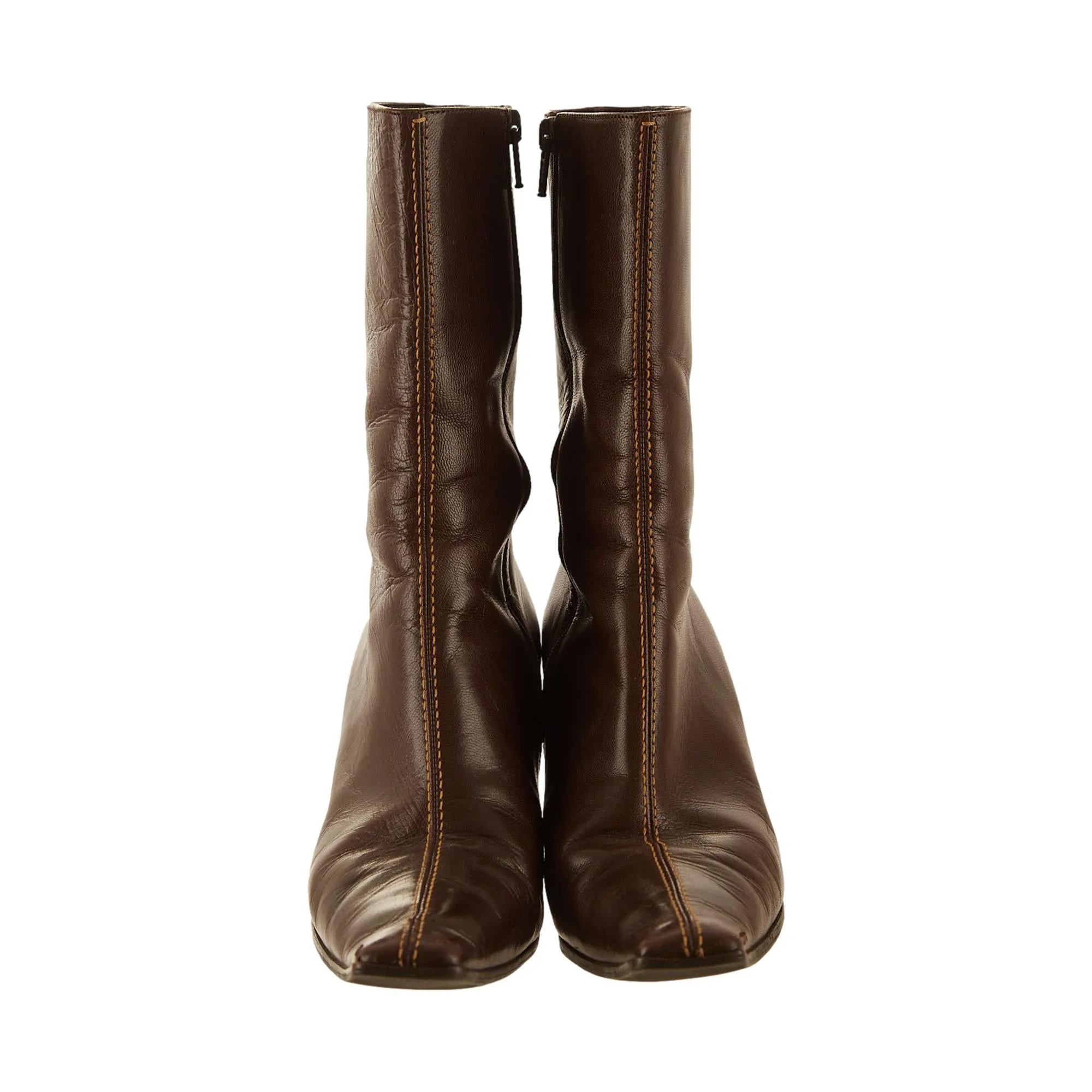 Miu Miu Brown Leather Boots