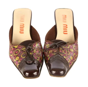 Miu Miu Holographic Tie Kitten Heels