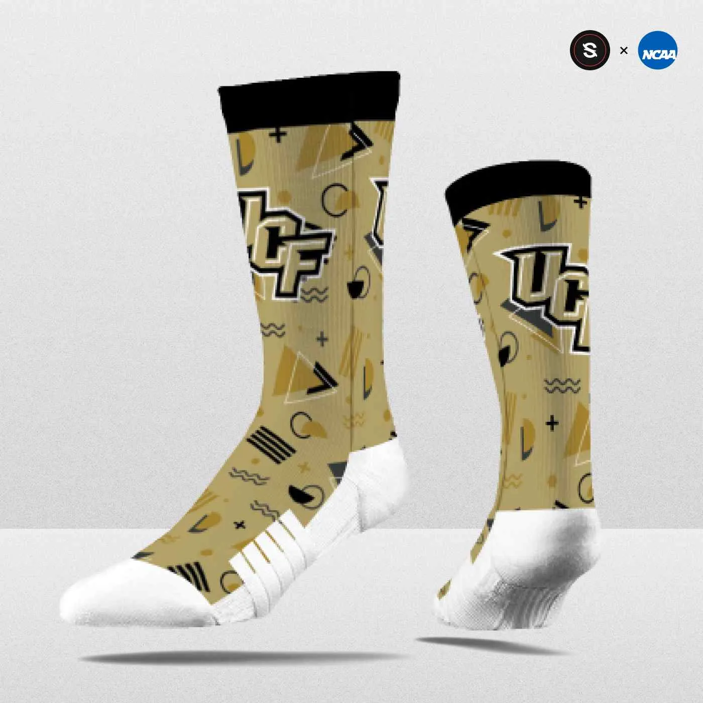 NCAA '80s Zig Zag Crew Sock