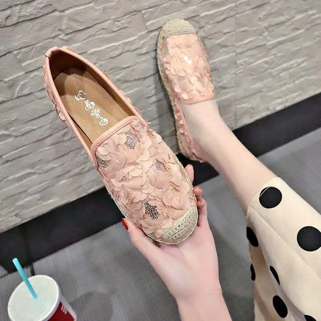 New Women Mujer Casual Hemp Straw Weavs Knitted Canvas Female Shoes