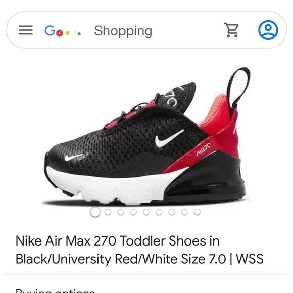 Nike air max 270 size 5c