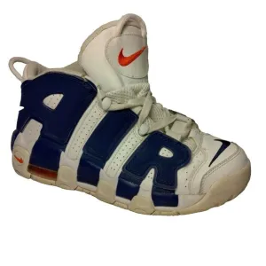 Nike Air More Uptempo Knicks Shoes Youth 6.5Y High Top Blue White #33 Ewing
