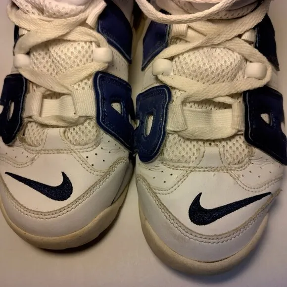 Nike Air More Uptempo Knicks Shoes Youth 6.5Y High Top Blue White #33 Ewing