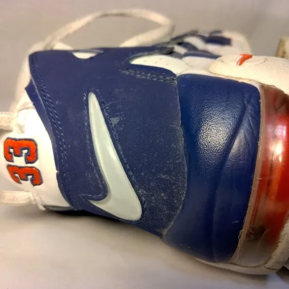 Nike Air More Uptempo Knicks Shoes Youth 6.5Y High Top Blue White #33 Ewing
