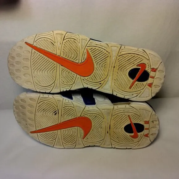 Nike Air More Uptempo Knicks Shoes Youth 6.5Y High Top Blue White #33 Ewing