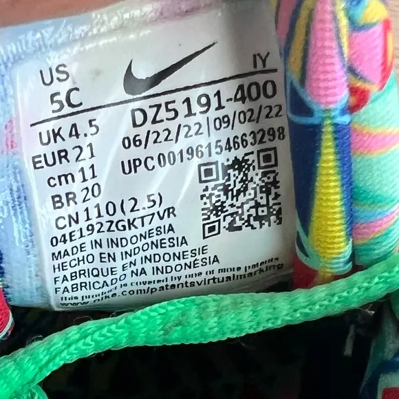 Nike Little Posite One “Kaleidoscope” Toddler Sneakers- SZ 5 C