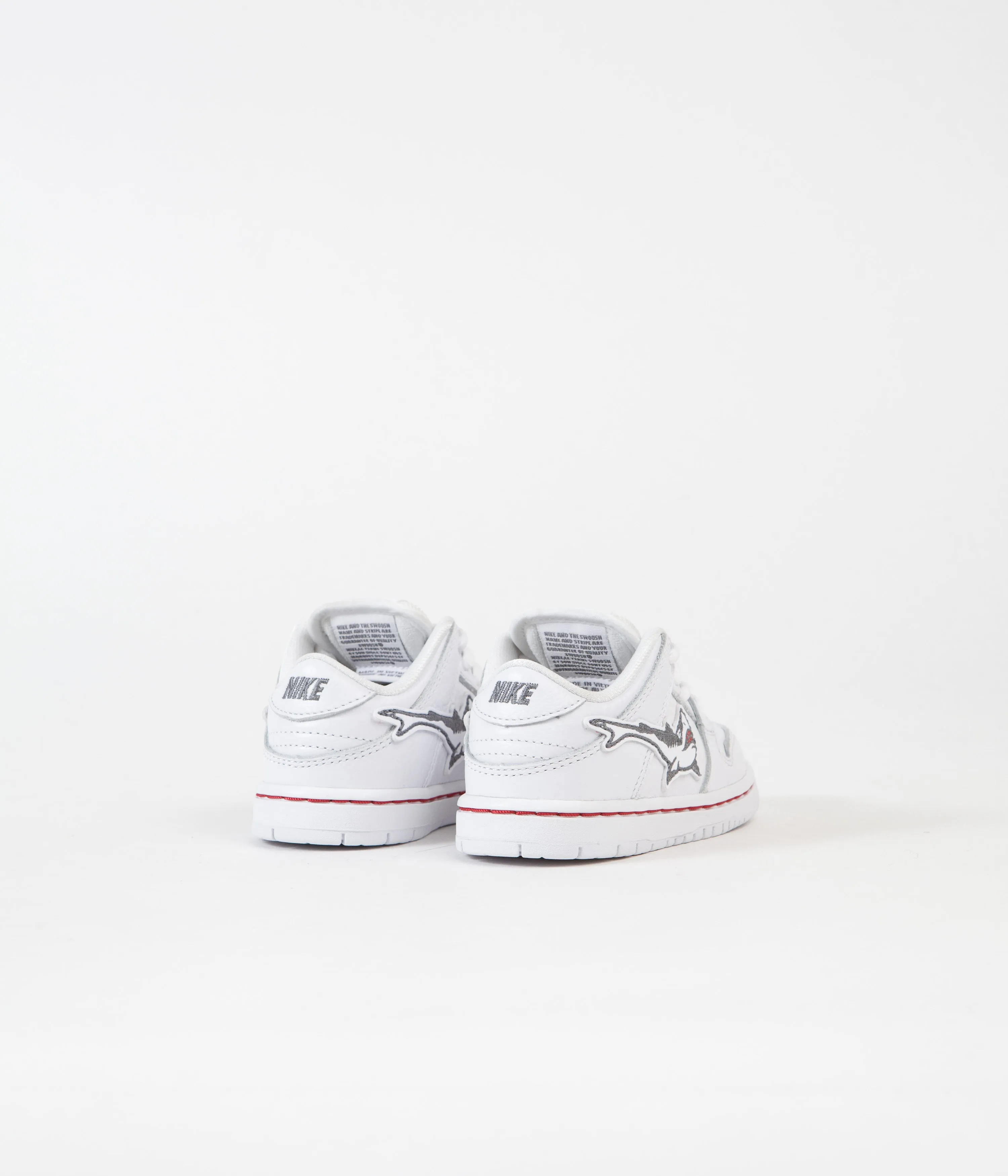 Nike SB Orange Label Dunk Low Pro 'Oski' Toddler Shoes - White / Cool Grey - White - White