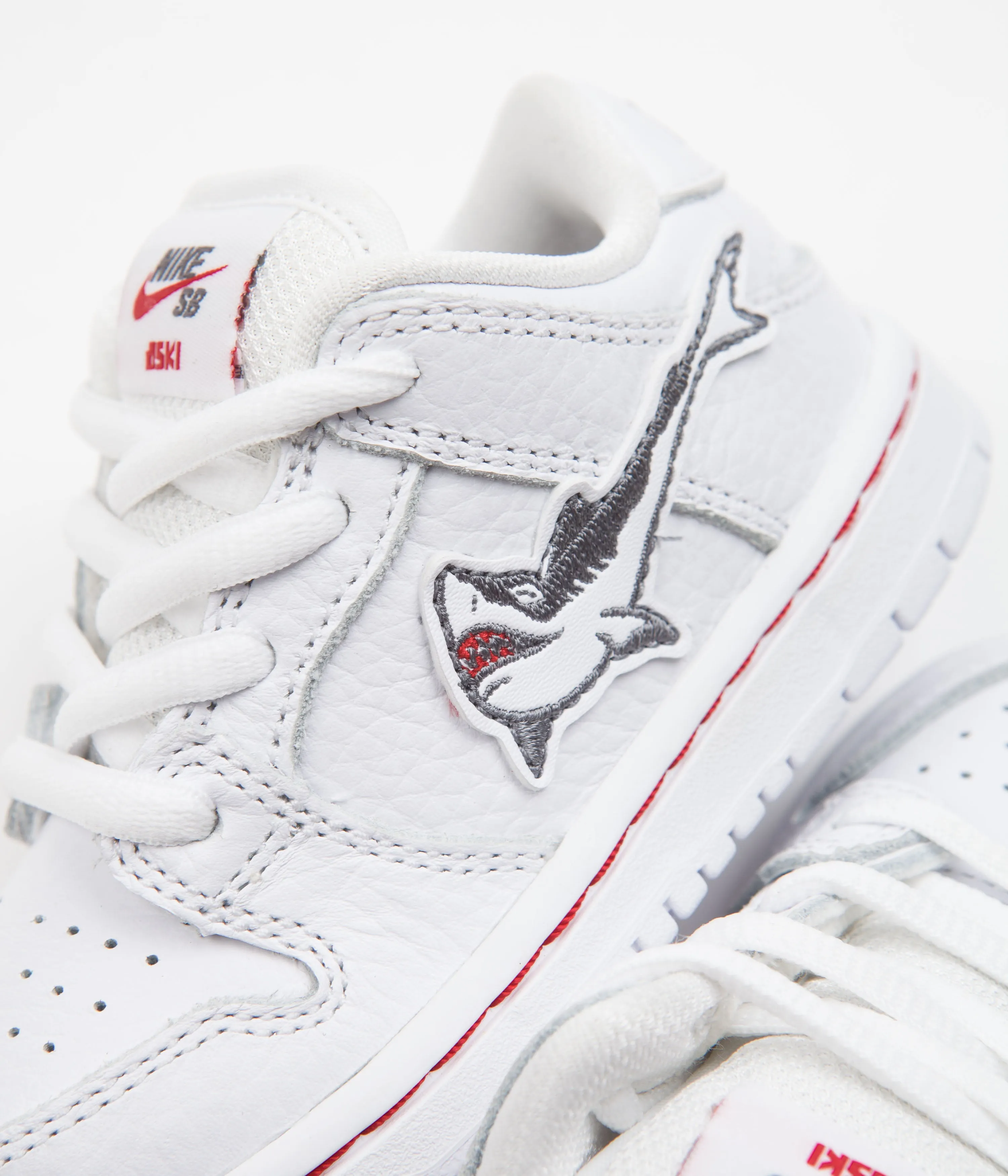 Nike SB Orange Label Dunk Low Pro 'Oski' Toddler Shoes - White / Cool Grey - White - White