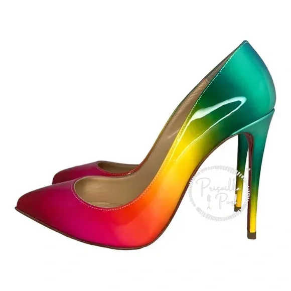 NWB Christian Louboutin Pigalle Follies 100 Rainbow 37.5