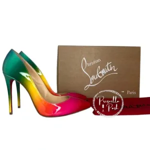 NWB Christian Louboutin Pigalle Follies 100 Rainbow 37.5