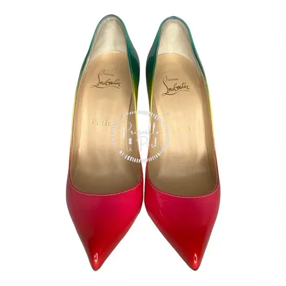 NWB Christian Louboutin Pigalle Follies 100 Rainbow 37.5