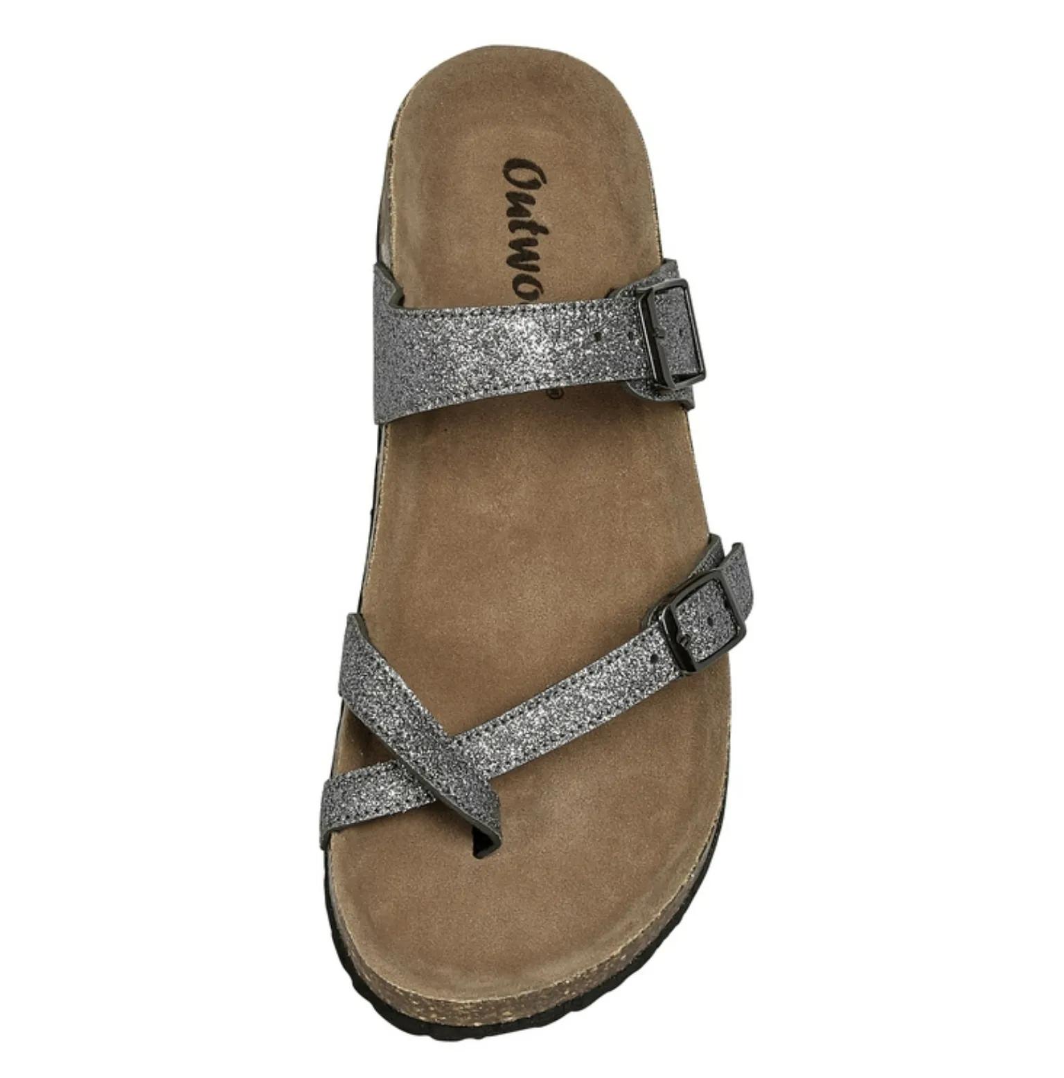 Outwood Bork Slip-on Sandal with Toe Strap in Pewter- Final Sale