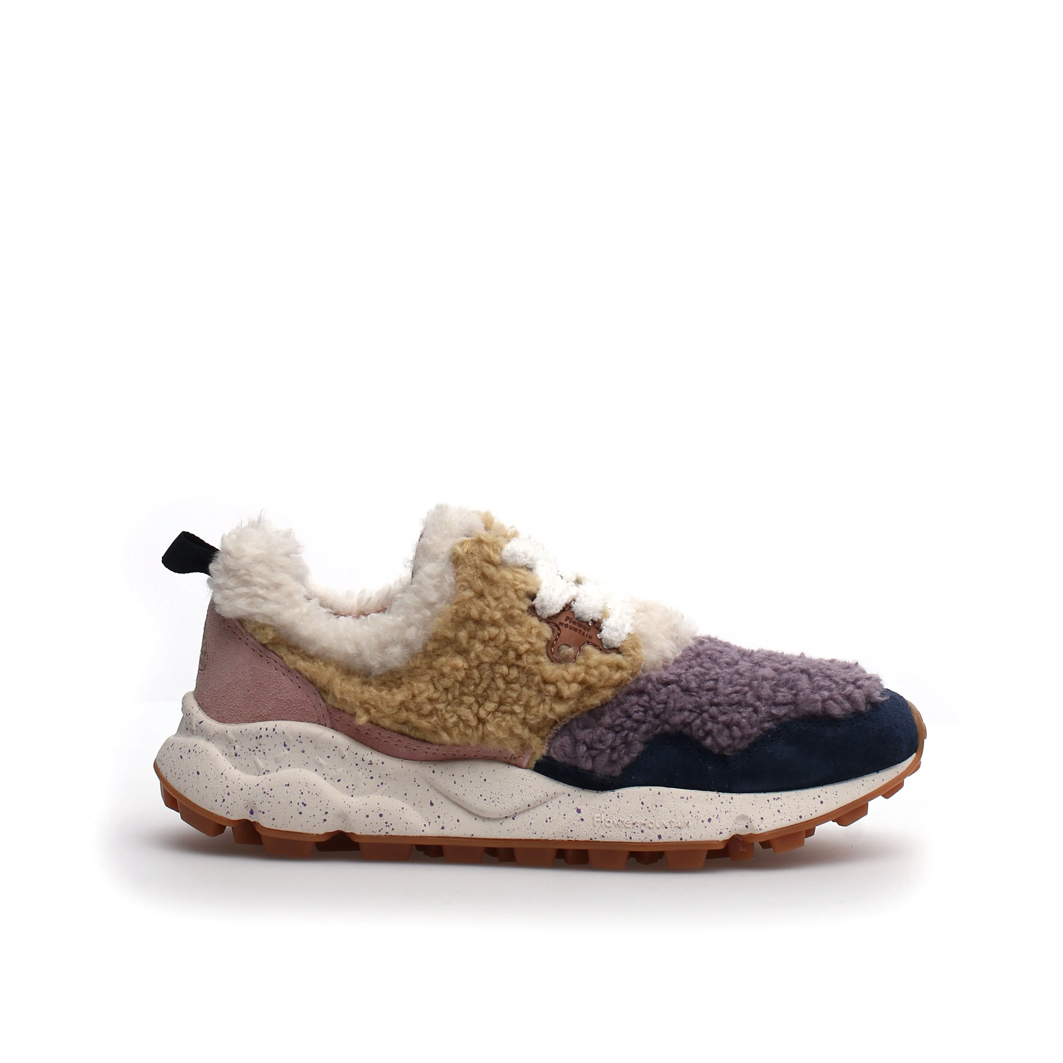 Pampas Teddy - Navy-Lilac Eco Shearling||Pampas Peluche - Marine-Lilas en peluche écologique