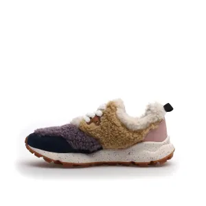 Pampas Teddy - Navy-Lilac Eco Shearling||Pampas Peluche - Marine-Lilas en peluche écologique