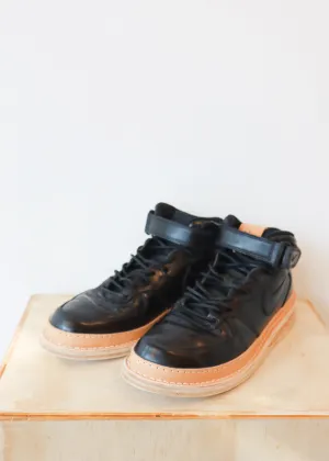 Peterson Stoop Nike Air Force Mid with Black Tan Leather & Cork Sole