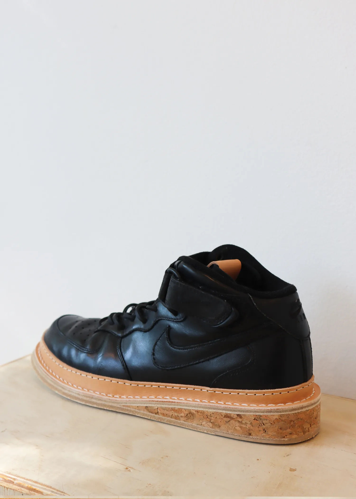 Peterson Stoop Nike Air Force Mid with Black Tan Leather & Cork Sole