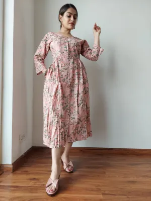 Pink Blush Cotton Summer Long Dress