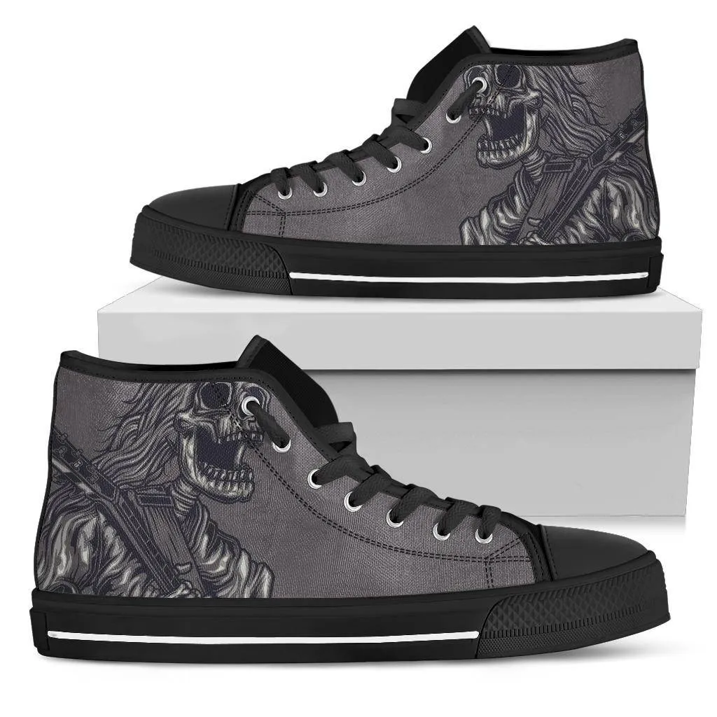 Playing Guitar Skeleton Custom Custom shoes