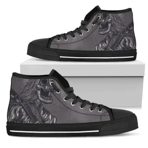 Playing Guitar Skeleton Custom Custom shoes