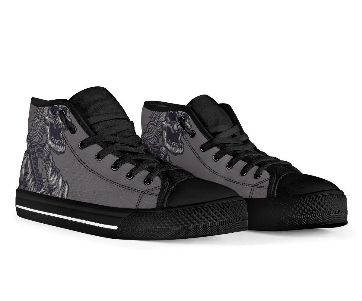 Playing Guitar Skeleton Custom Custom shoes