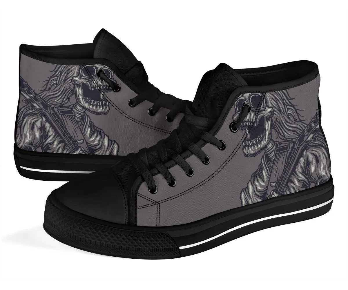 Playing Guitar Skeleton Custom Custom shoes