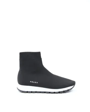 Prada Black Knit Sock Runner Sneaker - 35