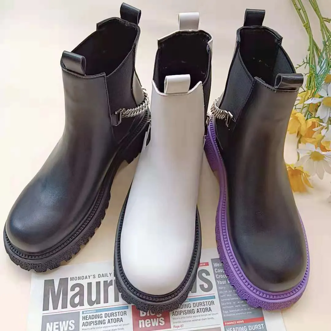 Purple Heel Ankle boots Leather/ Flat Boots