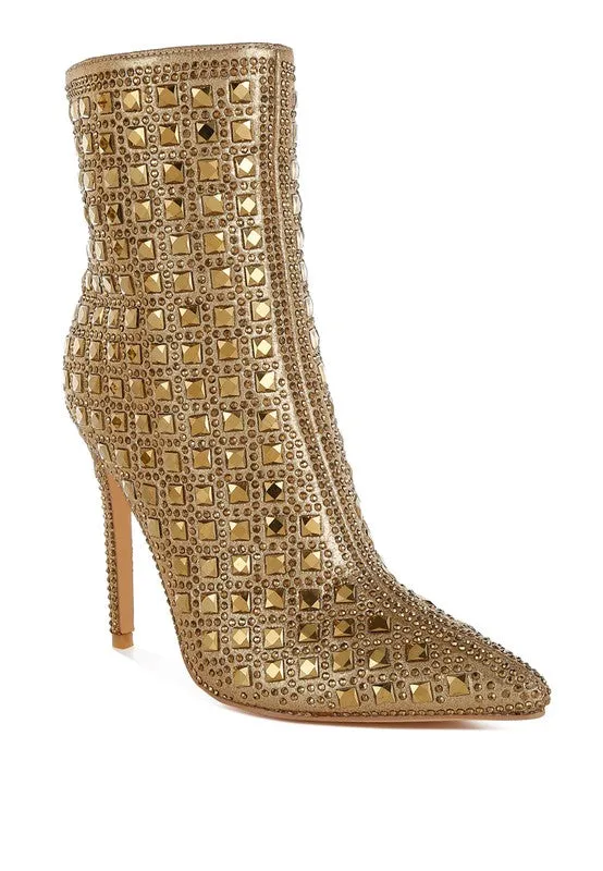 Rhinestones Stiletto Boots