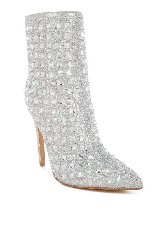 Rhinestones Stiletto Boots
