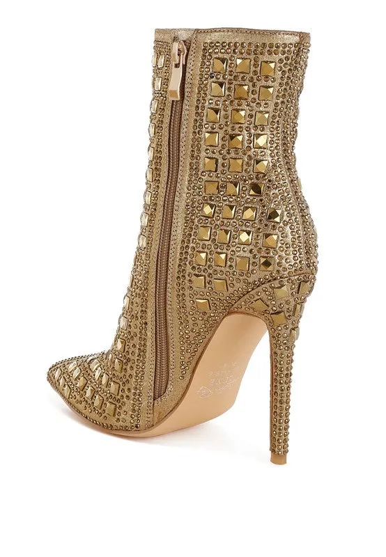 Rhinestones Stiletto Boots