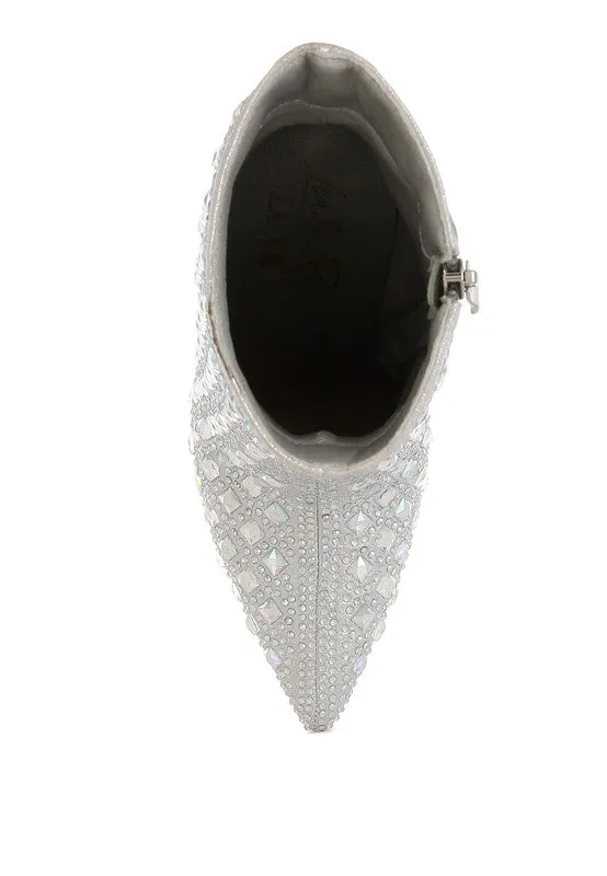 Rhinestones Stiletto Boots