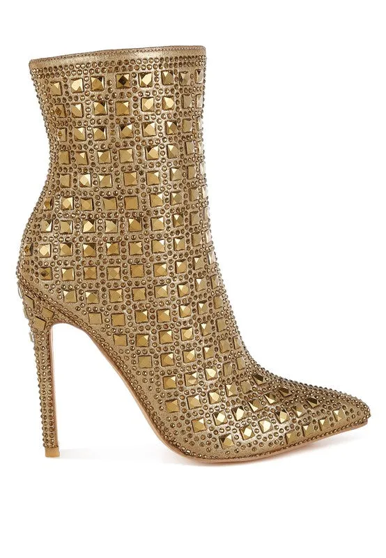Rhinestones Stiletto Boots