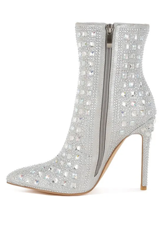 Rhinestones Stiletto Boots