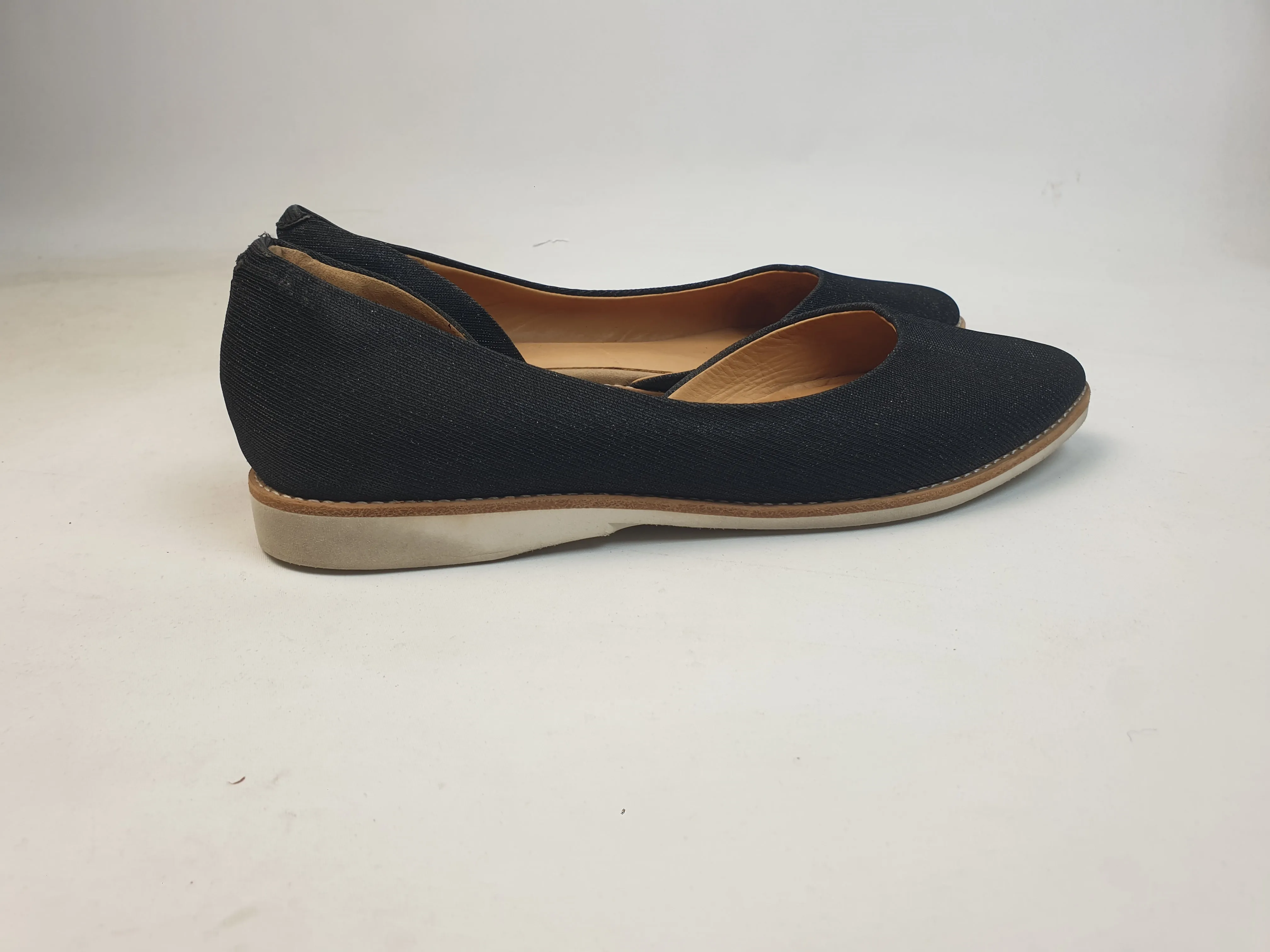 Rollie "Madison D'Orsay" black sparkly slip on shoes size 40