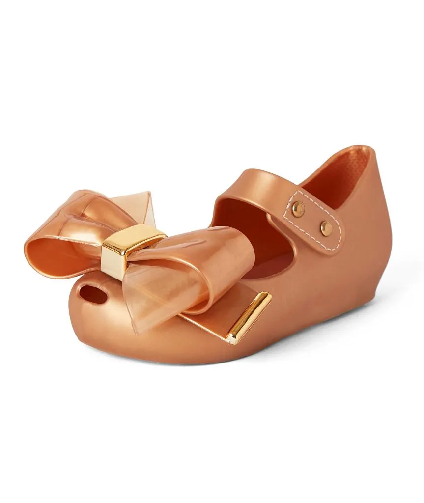 Roxy Jelly Bow Shoes - Camel/Gold