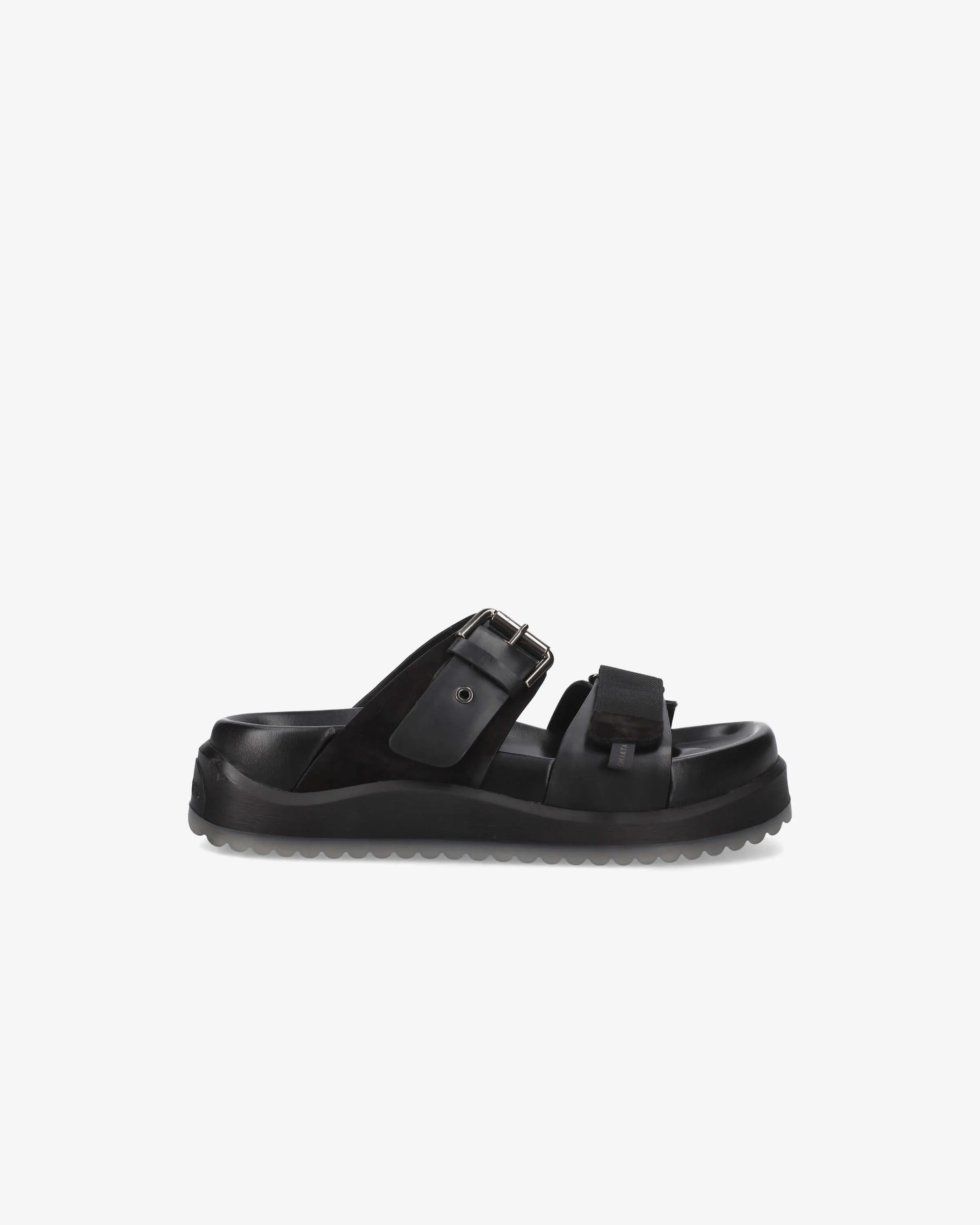 Sandal M6917B Velcro Straps Silver Buckle