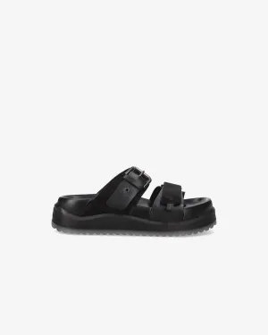 Sandal M6917B Velcro Straps Silver Buckle