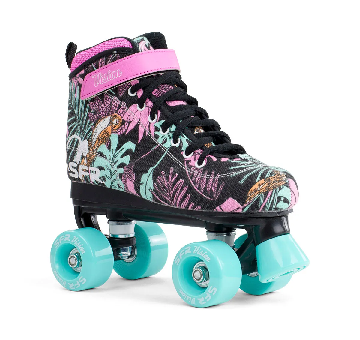 SFR Vision II Canvas Kids Quad Roller Skates - Floral