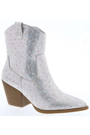 Silver Rhinestone Western Boots 7/26/23 6698