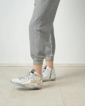 slide sneaker - white/gold