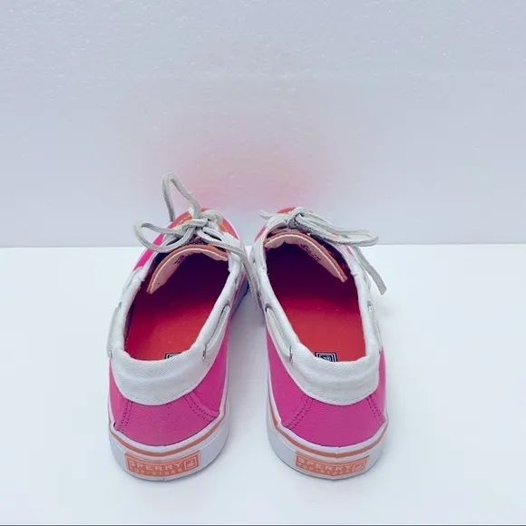 Sperry Top-Sider Canvas Sneakers | Pink Orange | Size 7M
