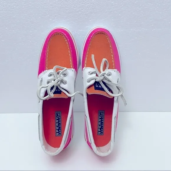 Sperry Top-Sider Canvas Sneakers | Pink Orange | Size 7M