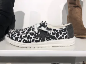 Star Struck Slip On Shoes-Black & White