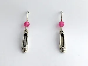 Sterling Silver Ballet slipper  dangle earrings--dance,  shoes, shoe, dancer