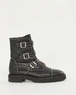 Stuart Weitzman Black Leather Jesse Lift Boot - 40