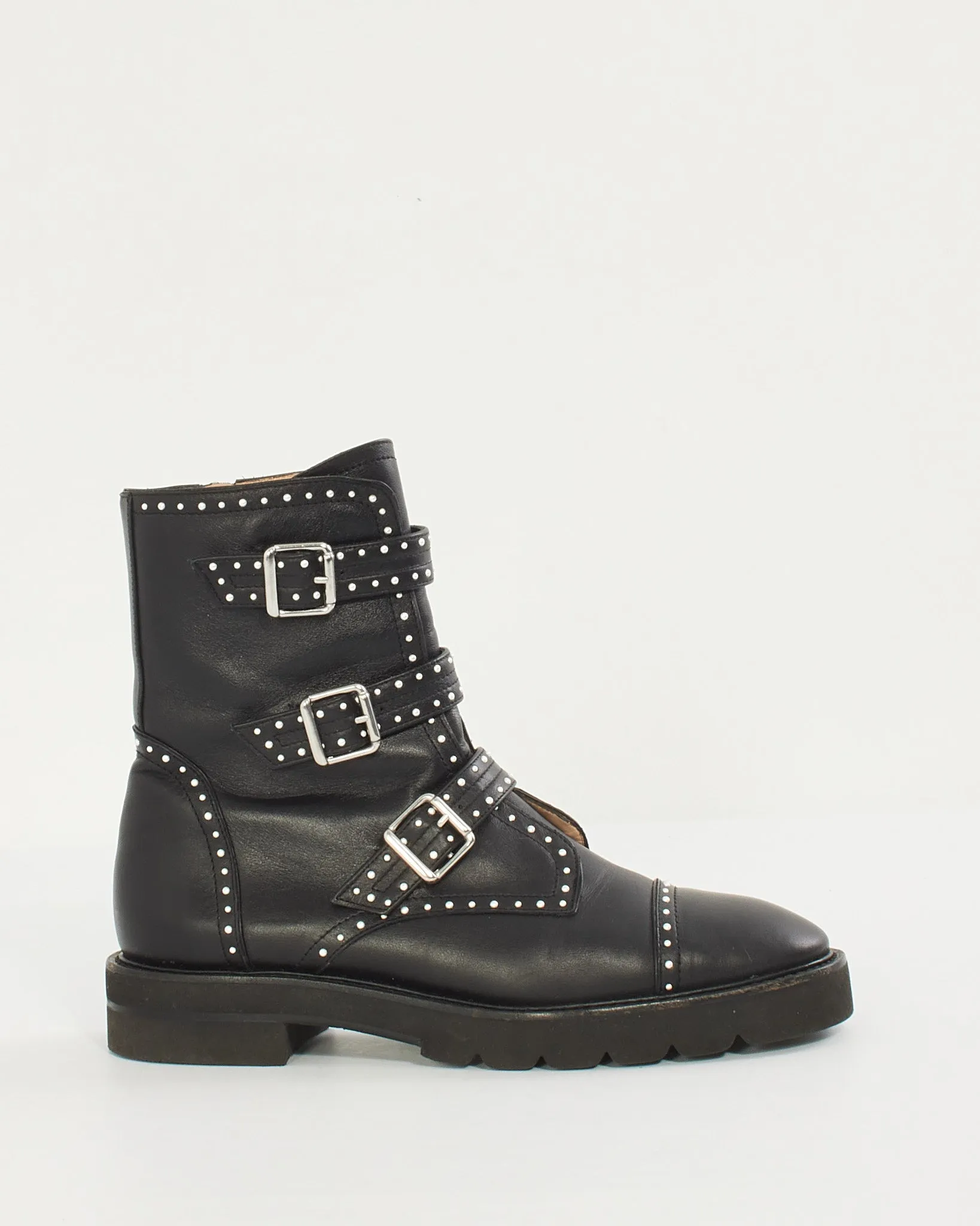 Stuart Weitzman Black Leather Jesse Lift Boot - 40