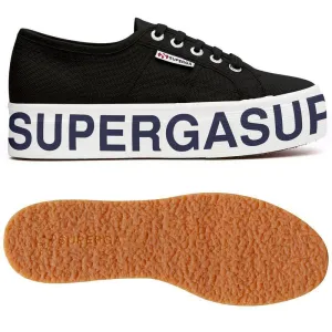 Superga Black Thick Sole Sneaker