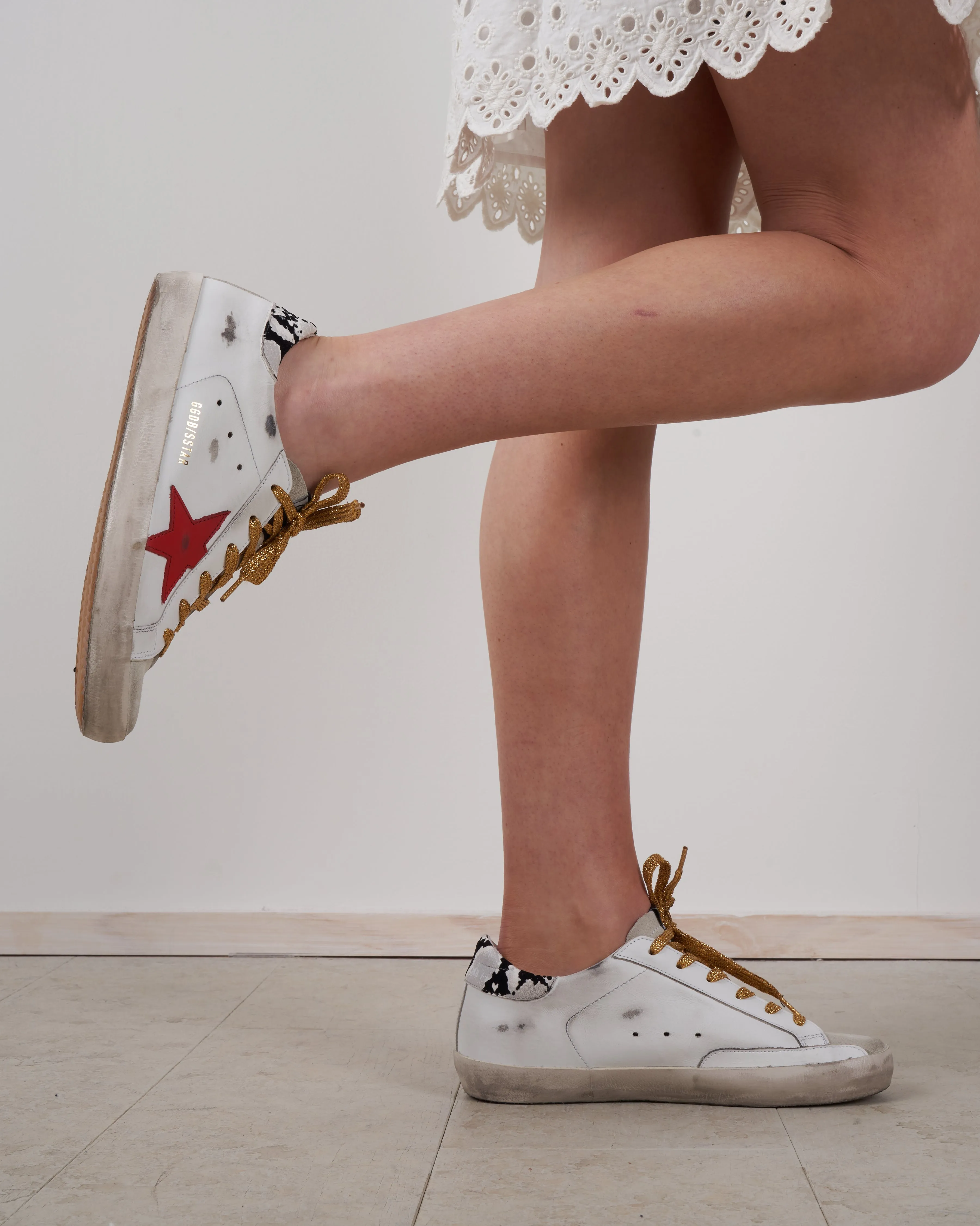 superstar sneaker - ice/white/red/rock snake