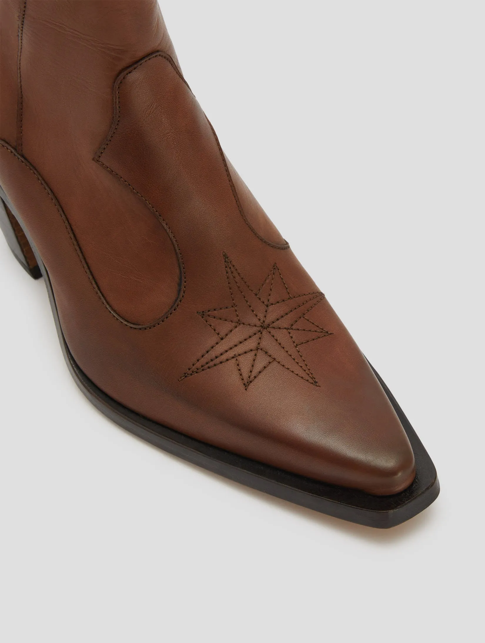 TABOR 70MM ANKLE BOOT IN BROWN CALFSKIN