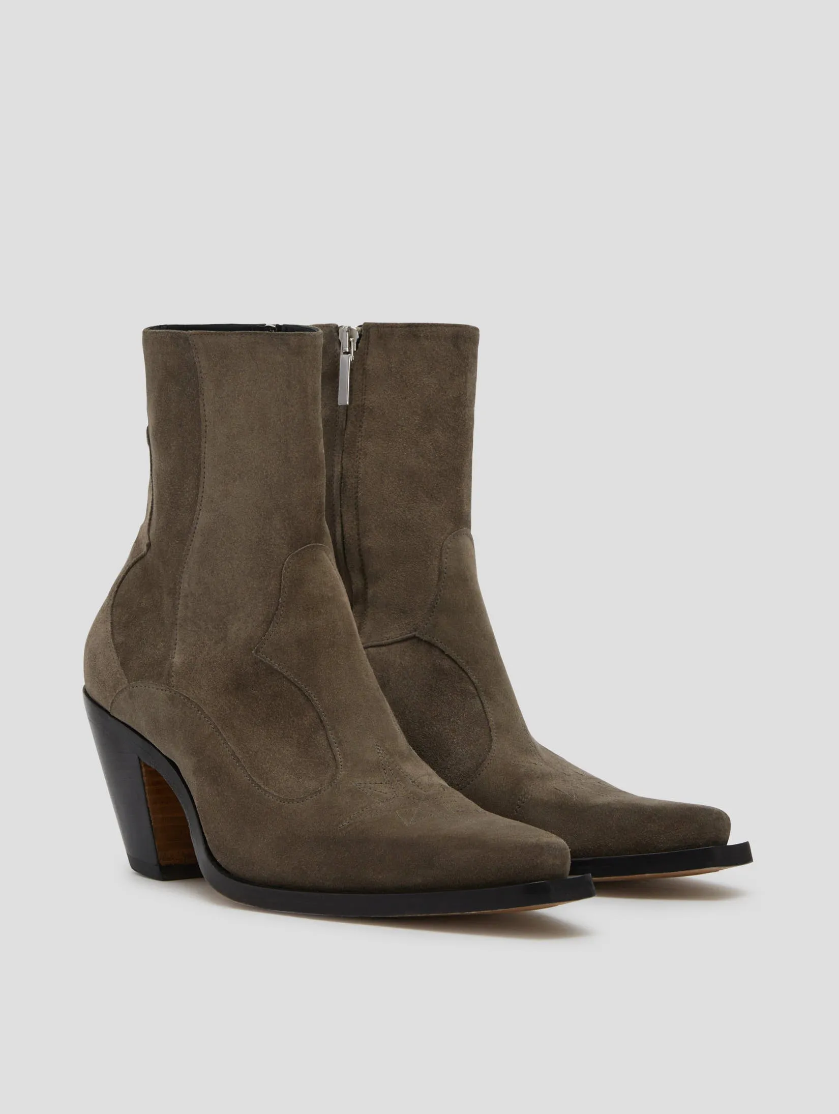 TABOR 70MM ANKLE BOOT IN SMOKE SUEDE